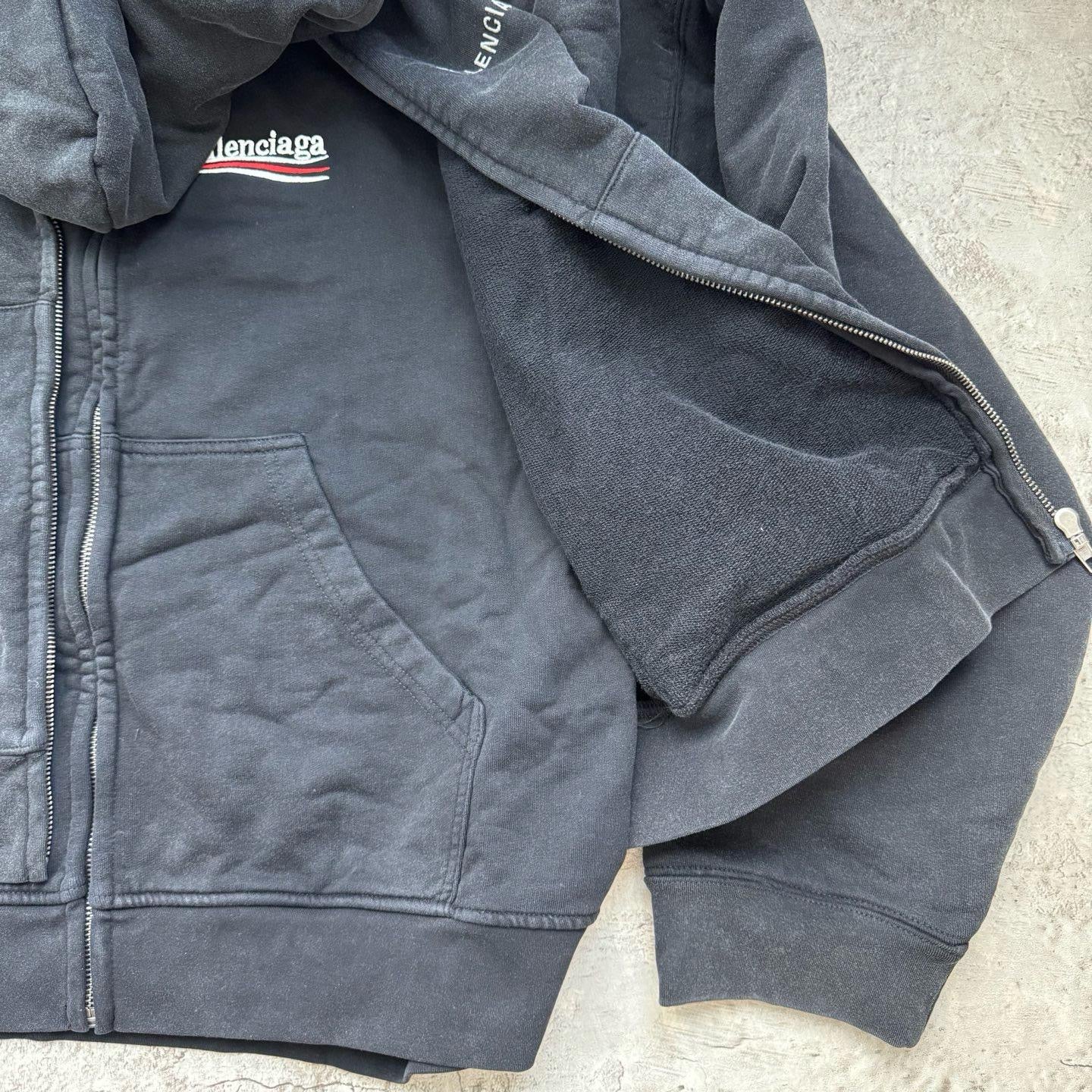 Balenciaga Layered Zip-Up Hoodie