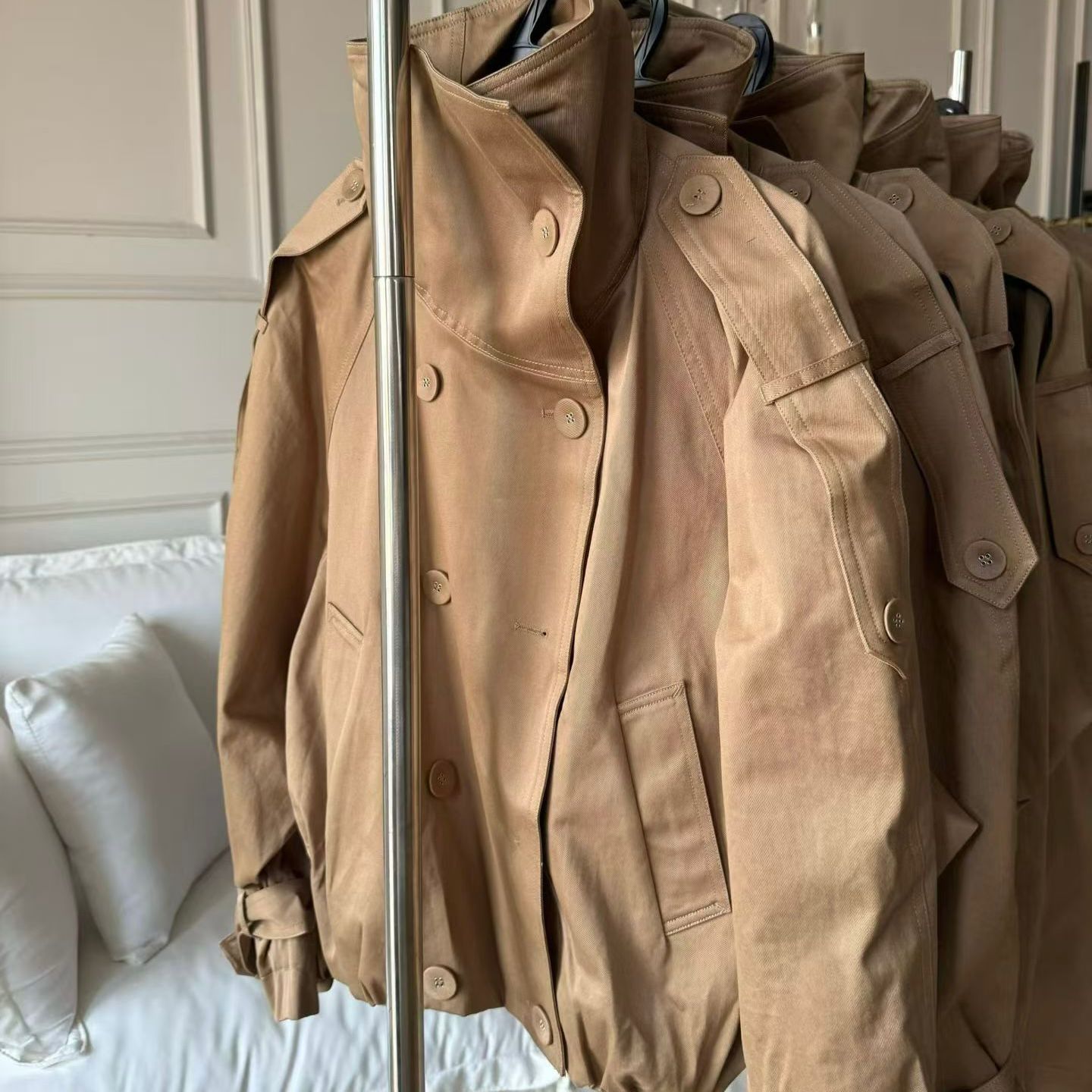 ACNE STUDIOS Oriso Double-Breasted Twill Trench Jacket