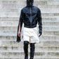 RICK OWENS Glove Leather Hooded Jacket