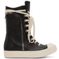 RICK OWENS Black High Pocket Sneakers