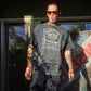 SAINT MICHAEL & NEIGHBORHOOD Distressed Printed Cotton-Jersey T-Shirt