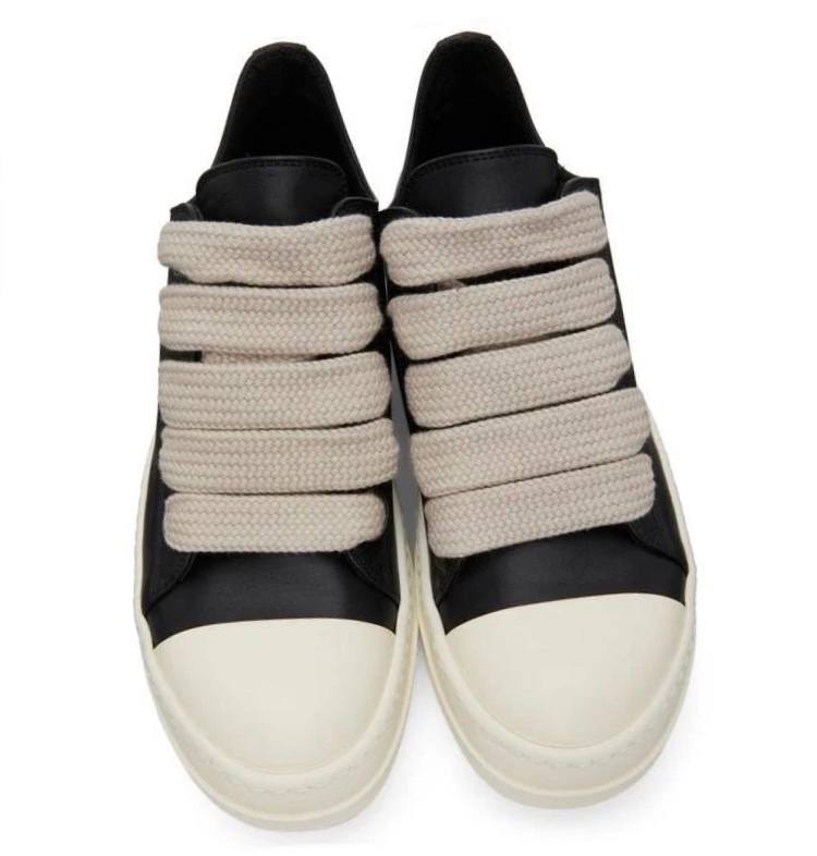 RICK OWENS DRKSHDW Black Jumbo Low Leather Sneakers
