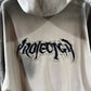 PROJECT G/R Furious Logo Applique Zip Hoodie Gray