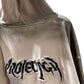 PROJECT G/R Furious Logo Applique Zip Hoodie Gray