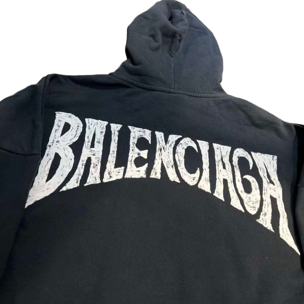 BALENCIAGA Nw Logo Print Hoodie SPRING24