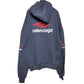 BALENCIAGA 3B Sports Icon Oversized Hoodie In Black/Red/White
