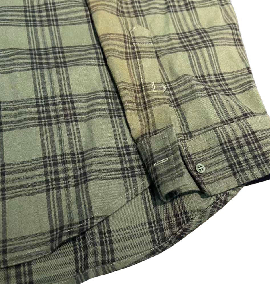 BALENCIAGA  Hooded Distressed Flannel Shirt