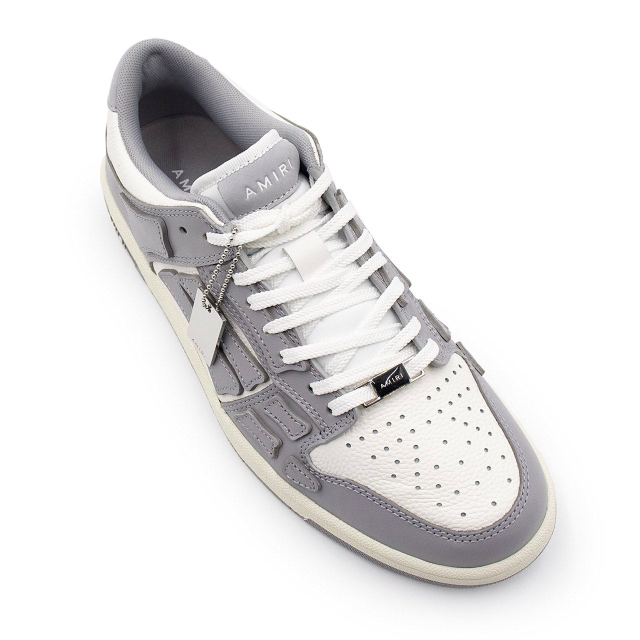 AMIRI  Grey & White Skel Top Low Trainers