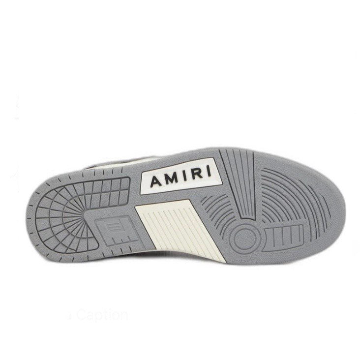 AMIRI  Grey & Black Skel Top Low Trainers