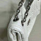 BALENCIAGA Monaco Medium White Leather Shoulder Bag