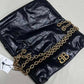 BALENCIAGA Monaco Medium Black Leather Shoulder Bag
