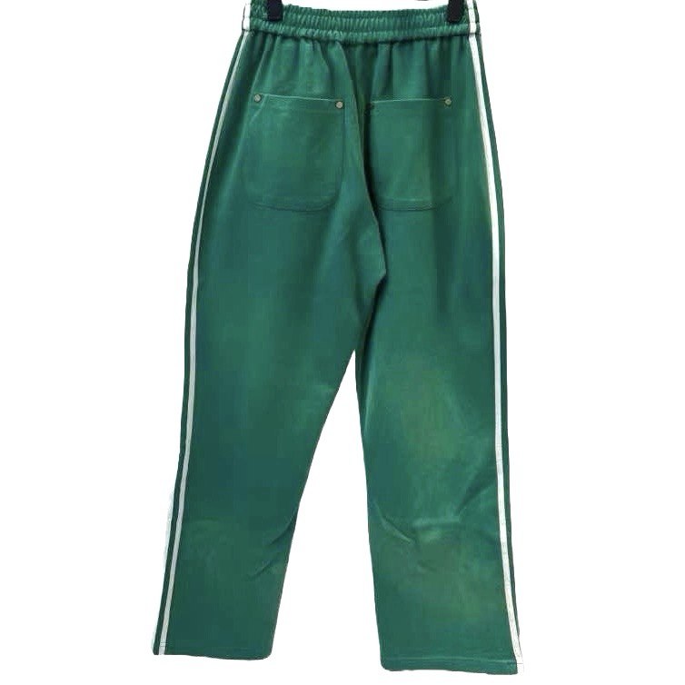 Galliano Landor Aqua Green Sunfade Stripe Trousers